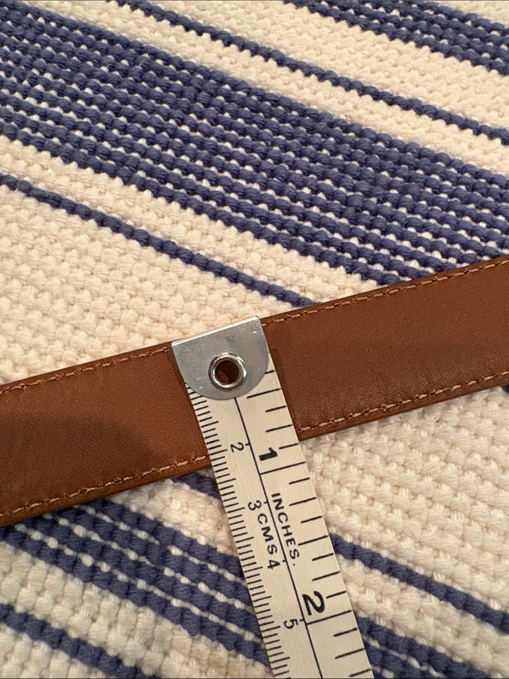 NWT ME+EM Suede Leather Reversible Belt in Mustard Tan Size M - Picture 9 of 9
